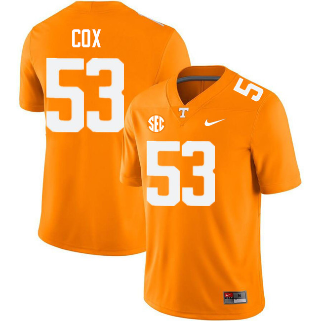 Morgan Cox Tennessee Jersey,Tennessee Volunteers #53 Morgan Cox College Jersey,Uniforms-Orange